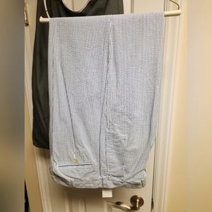 Men's blue seersucker suit